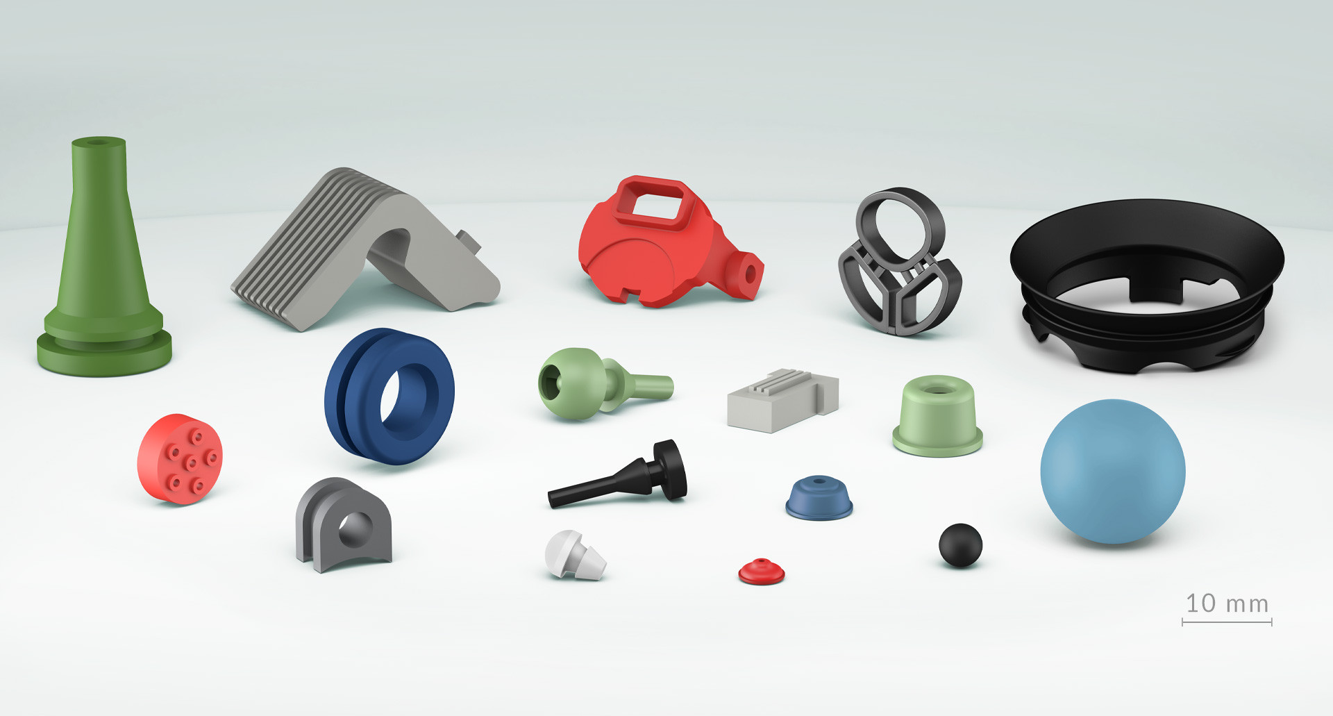 Molded rubber parts